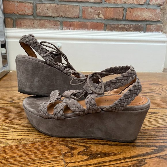 Trask 'Patrice' Braided Platform Wedge Sandals (8M) - Picture 4 of 5